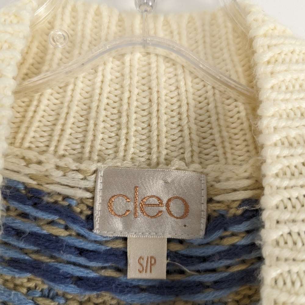Nordic-Inspired Acrylic Knit Cardigan - Women's Size S/P - Picture 2 of 5